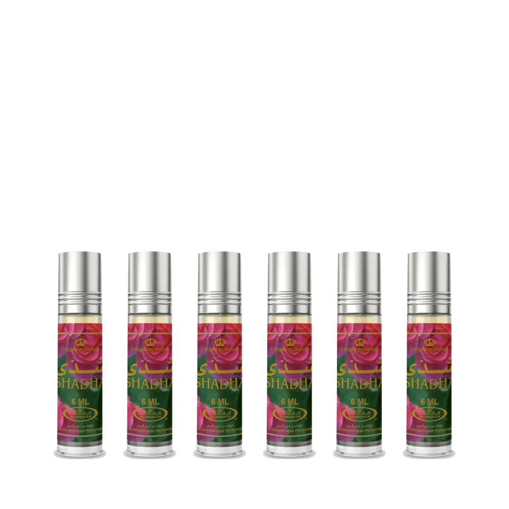 6-Pack Shadha Al-Rehab Oil Parfum 6ml - Arabic Dubai Perfumes