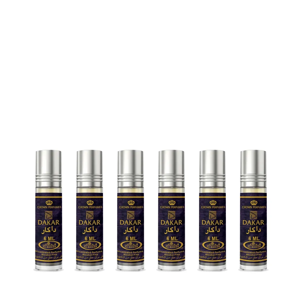 6-Pack Dakar Al-Rehab Oil Parfum 6ml - Arabic Dubai Perfumes
