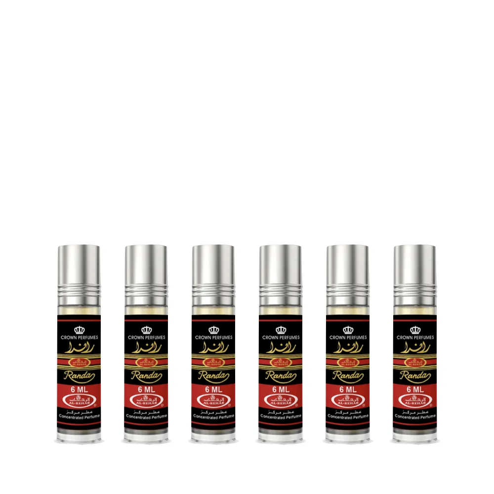 6 Pack Randa Al-Rehab Oil Parfum 6ml - Arabic Dubai Perfumes