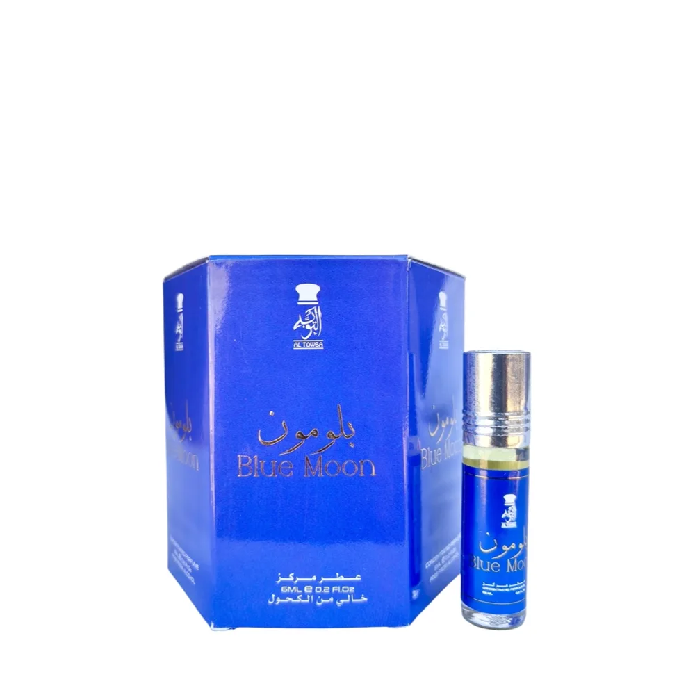 6-Pack Al Towba Blue Moon Concentrated Attar Oil Parfum 6ml