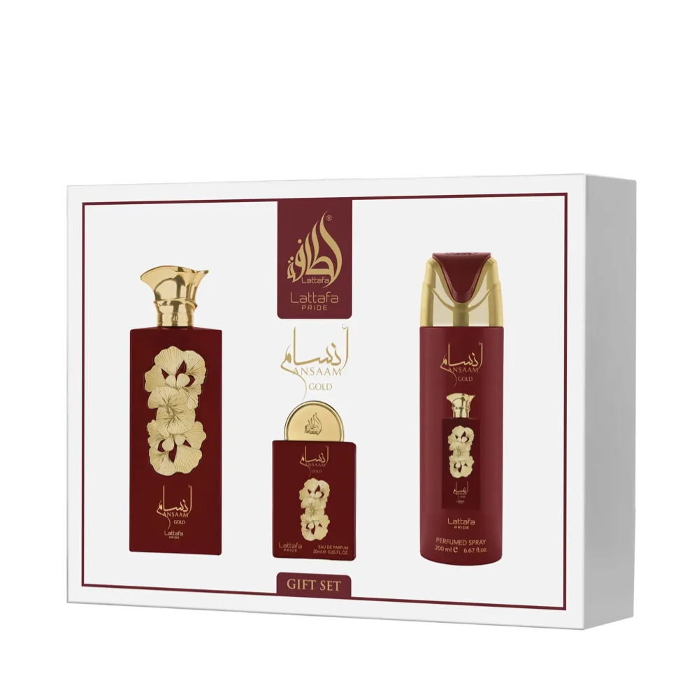 Ansaam Gold Giftset 3pc by Lattafa Pride Perfumes