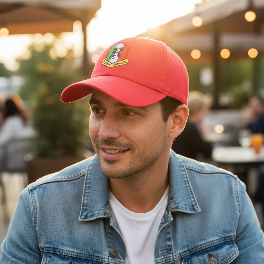 Italian Rosso Baseball Cap by Roberto Raniera