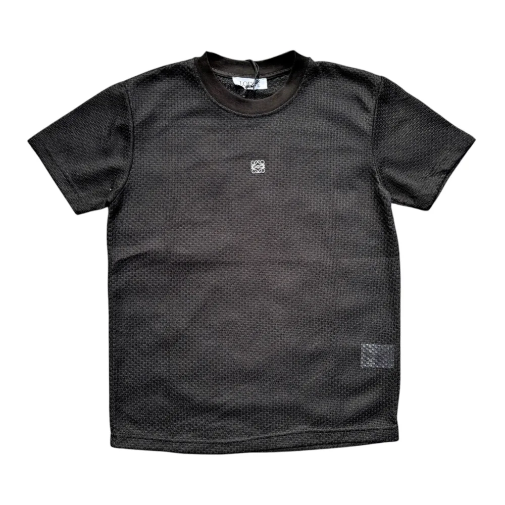 Anagram Knit Black Cotton T-Shirt by LOEWE
