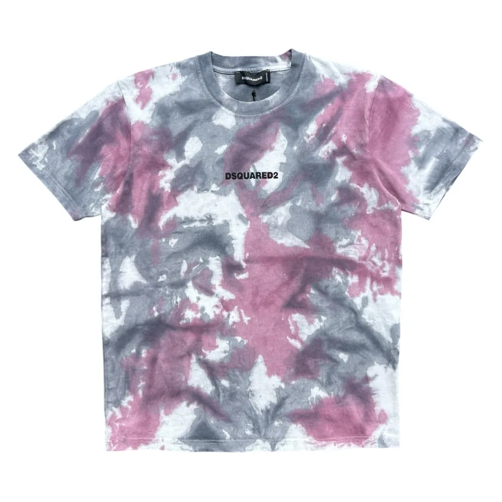 Mauve Wash Tie-Dye Crew Neck T-Shirt by DSquared2
