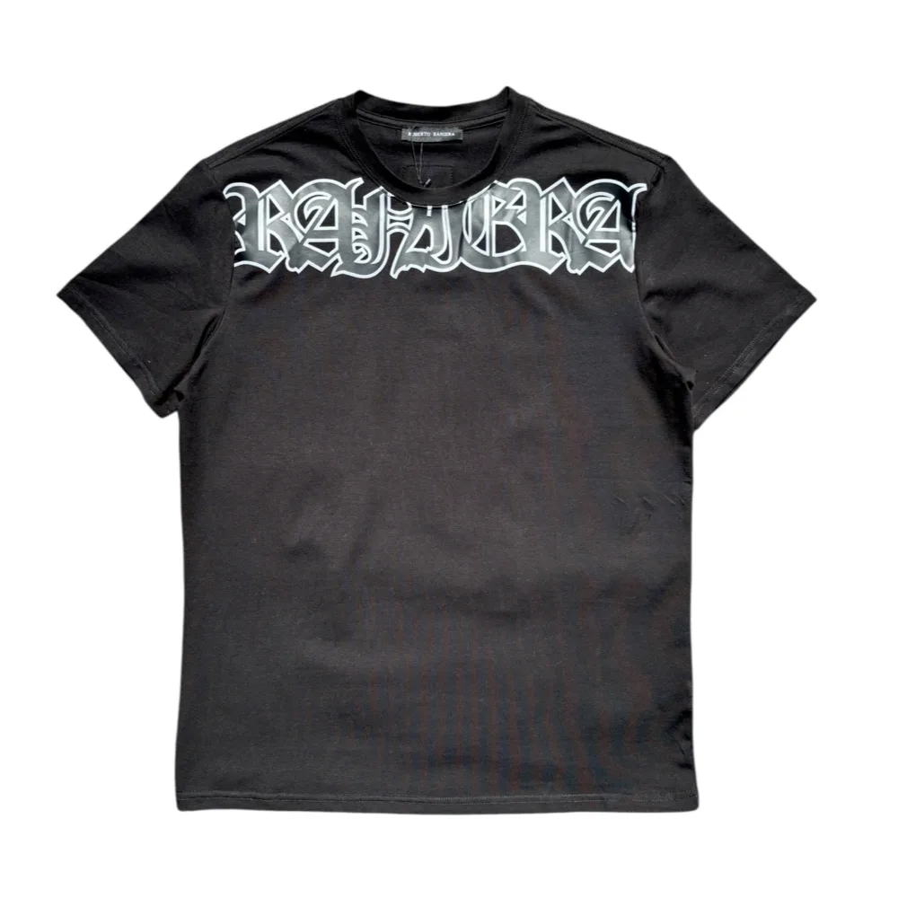 Raniera Reflect Black Crew Neck T-Shirt by Roberto Raniera