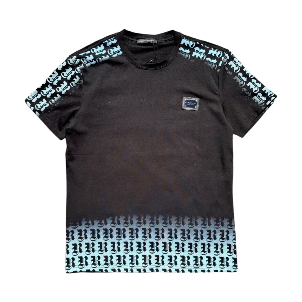 Phantom Crest Black Crew Neck T-Shirt - Roberto Raniera