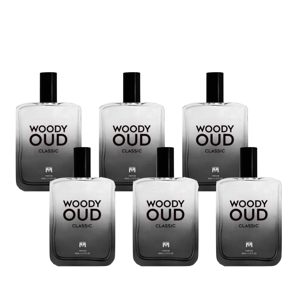 6-Pack Woody Oud Classic Eau De Parfum 80ml by Motala Perfumes