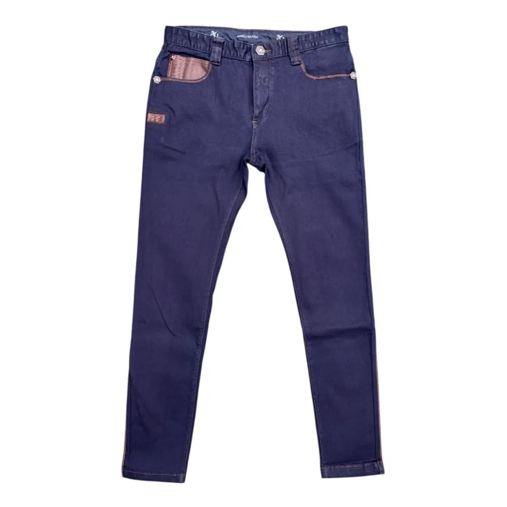 Crown Indigo Slim-Fit Jeans by Angelo Galasso