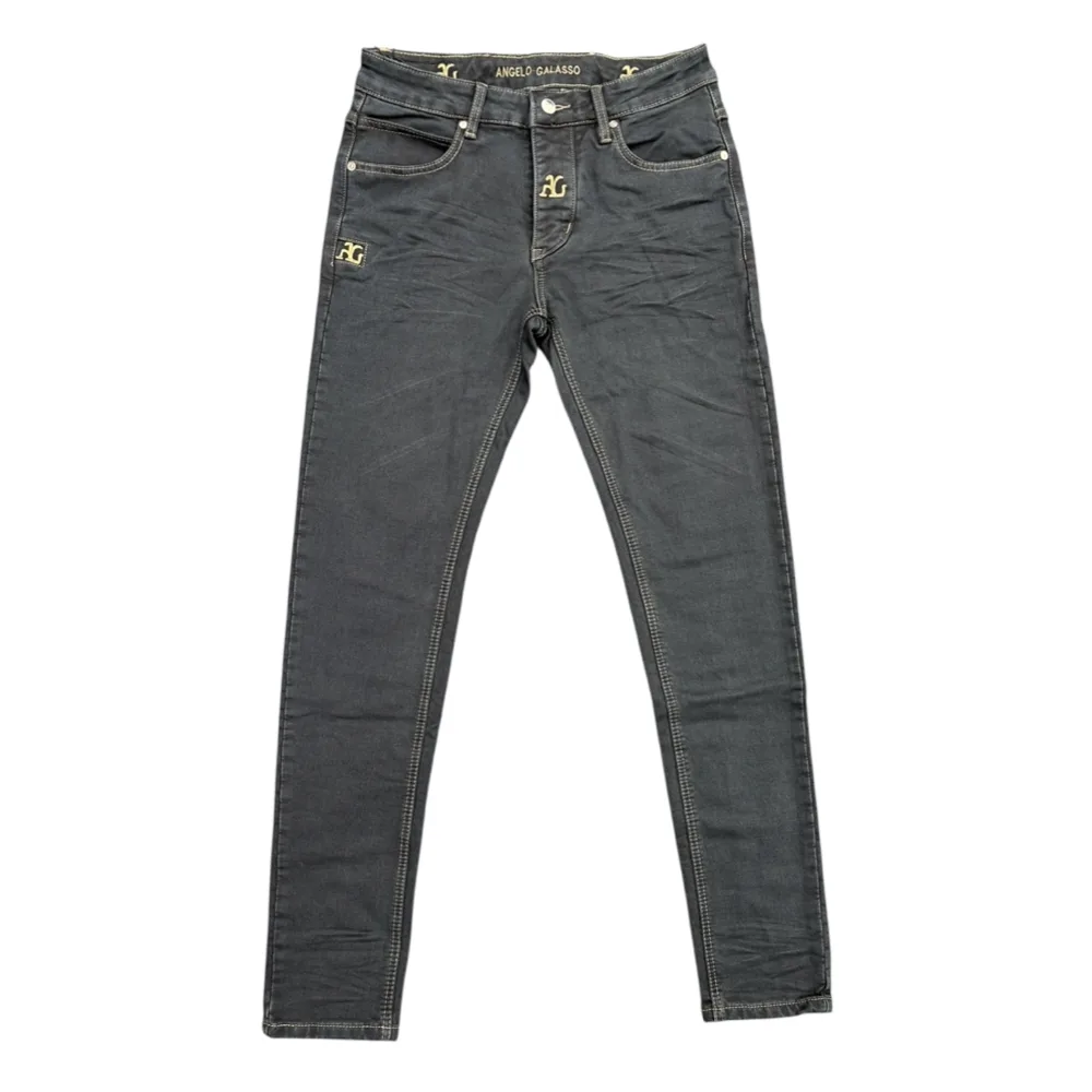 Charcoal Royal Slim-Fit Denim Jeans - Angelo Galasso