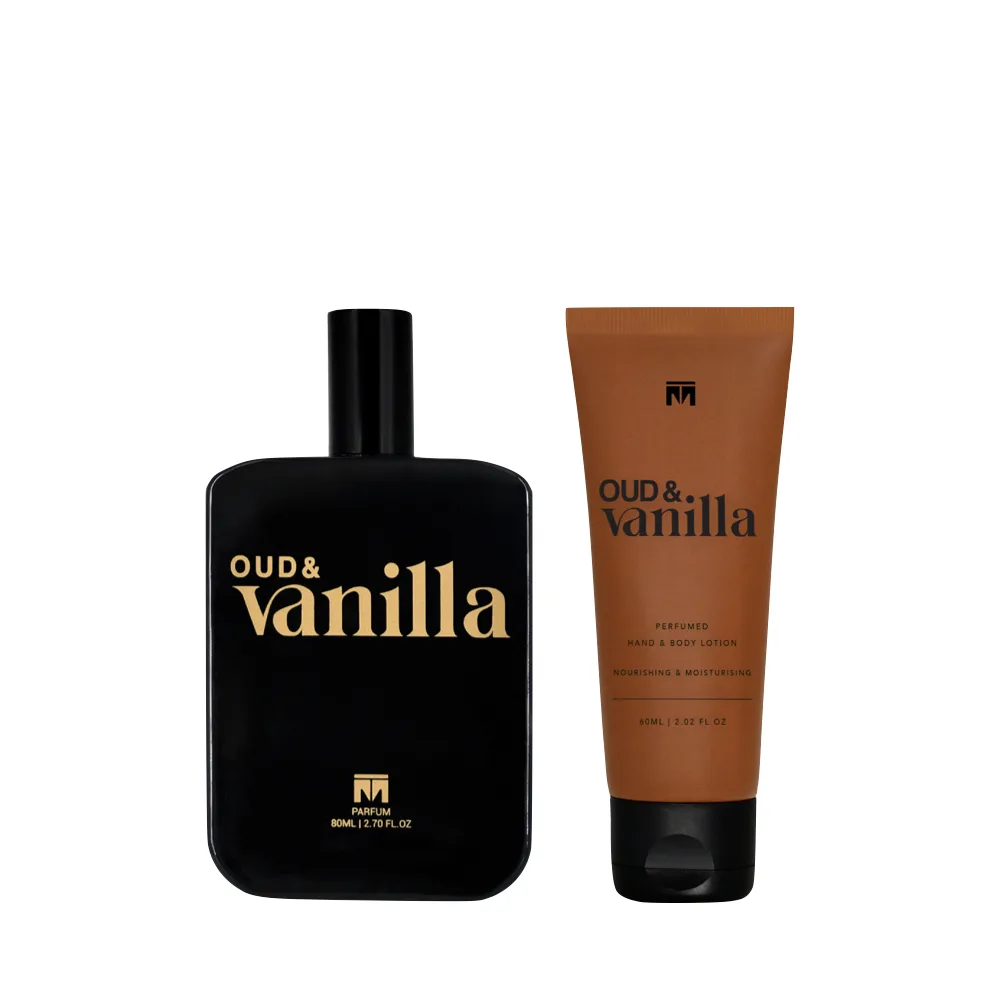 Oud & Vanilla Perfume + Lotion Combo by Motala Perfumes