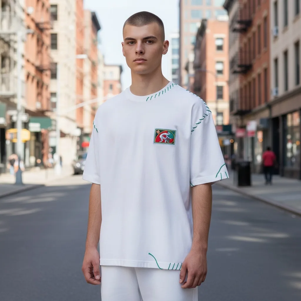Chaos Theory White Crewneck T-Shirt - Casablanca - Image 2