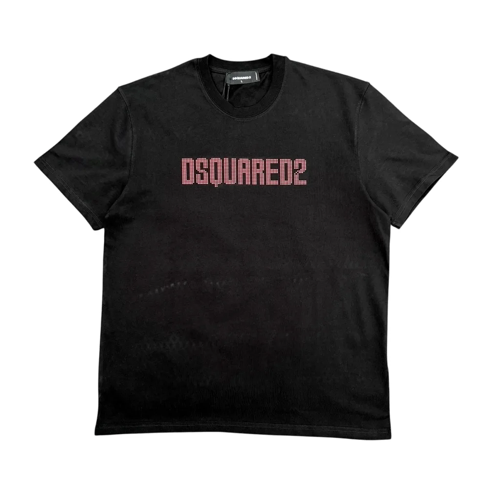 Dot Matrix Logo Black T-Shirt - DSquared2