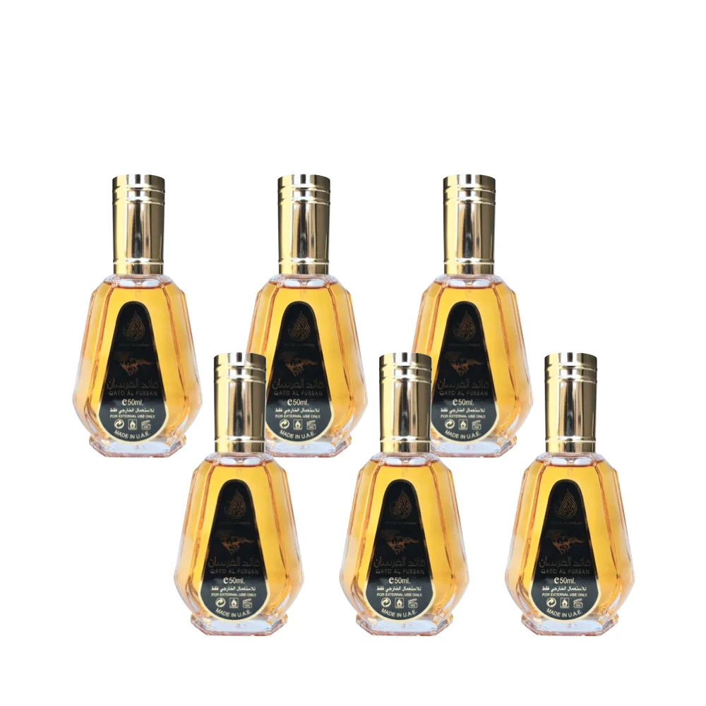6-Pack Qaed Al Fursan Eau de Parfum 50ml by Ard Al Zaafaran - Arabic Dubai Perfumes