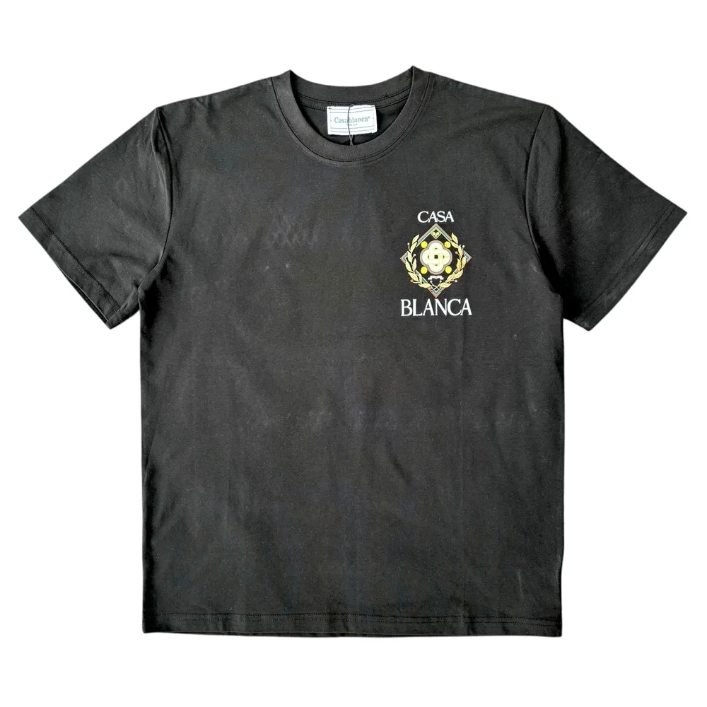 Casablanca Court Emblem Black T-Shirt by Casablanca