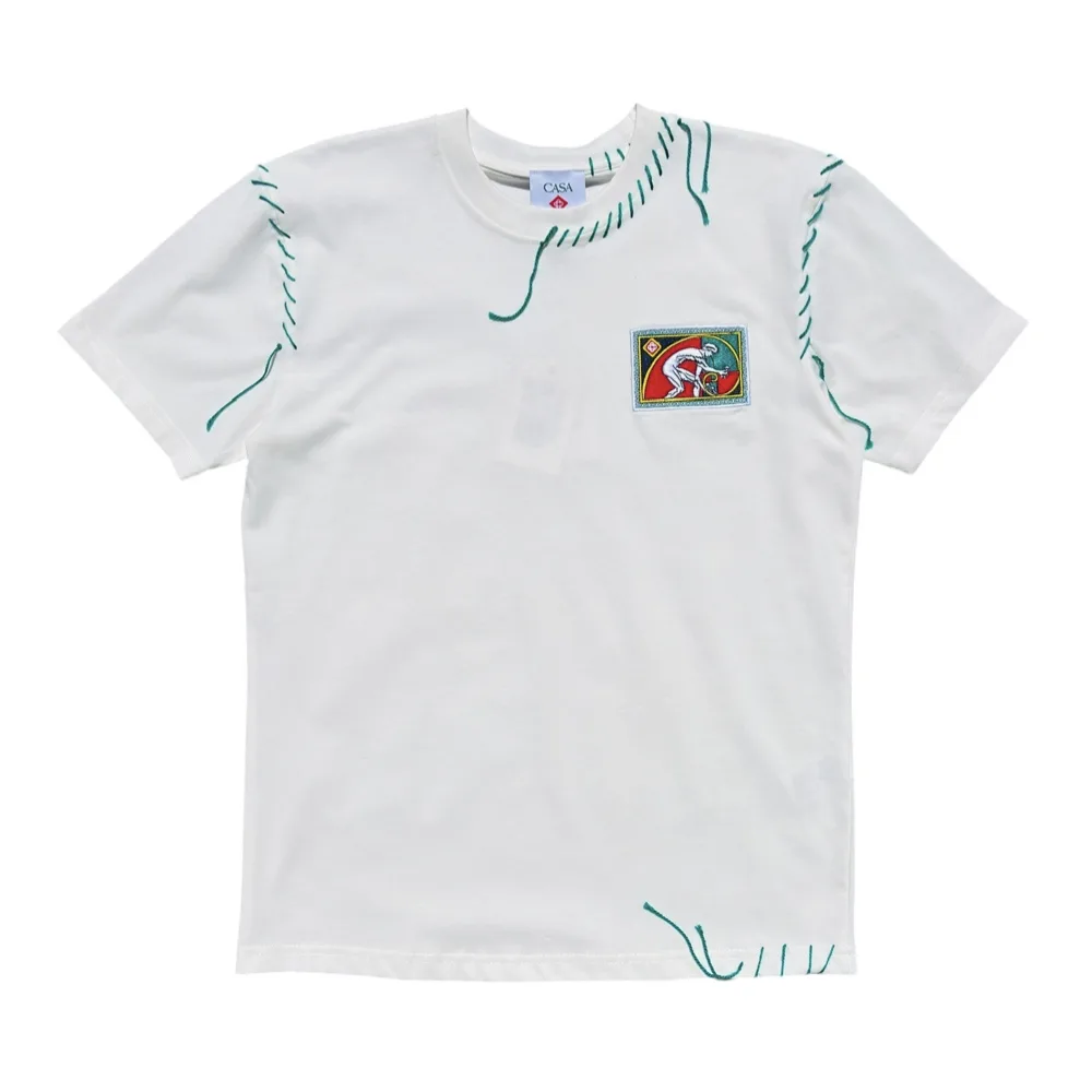 Chaos Theory White Crewneck T-Shirt by Casablanca