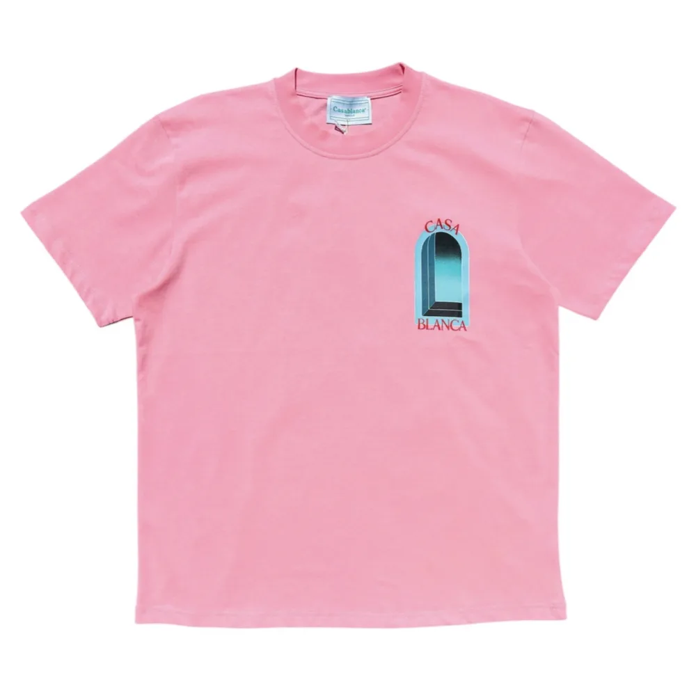 Archway Portal Pink Crewneck T-Shirt - Casablanca