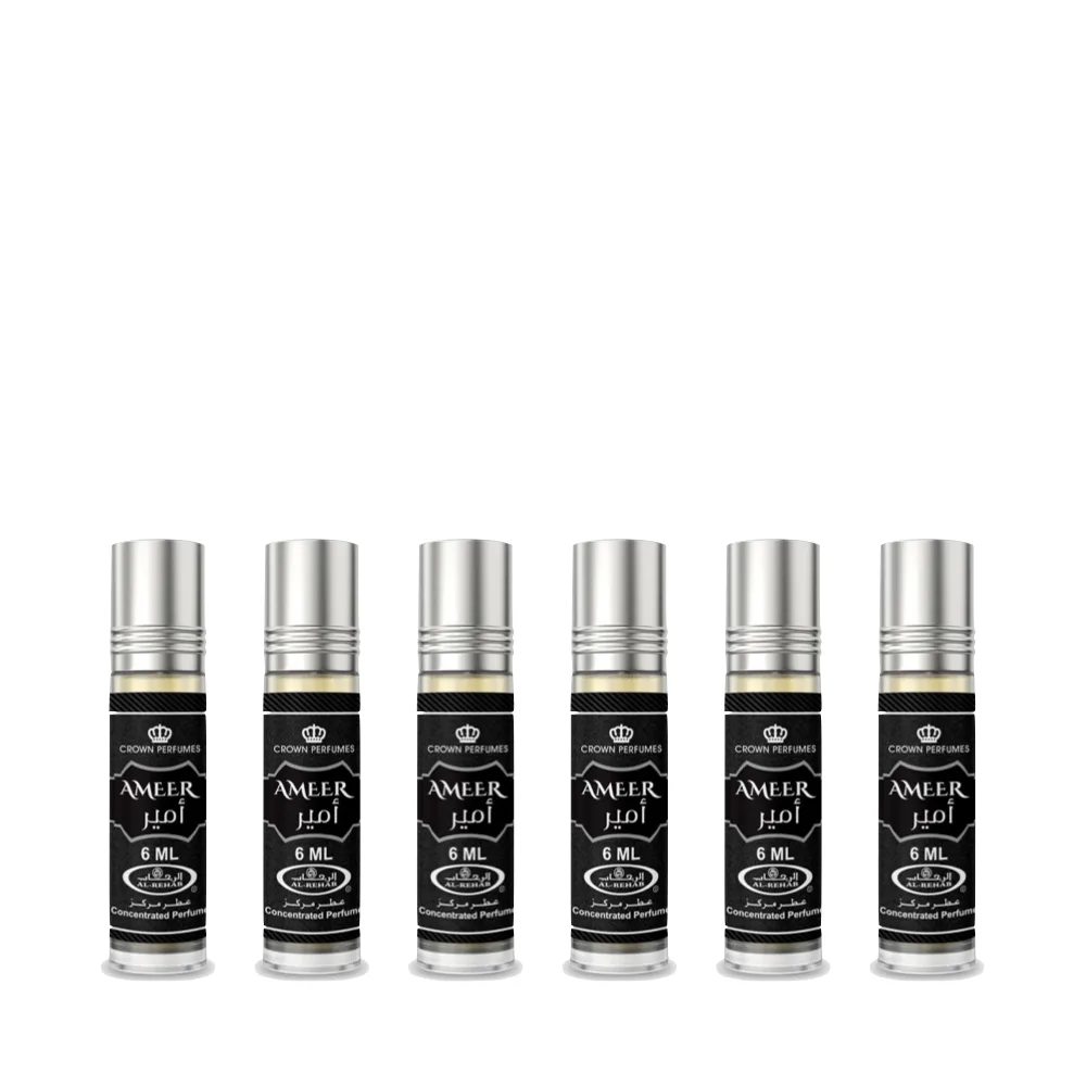6-Pack Ameer Oil Parfum 6ml by Al-Rehab Crown Perfumes - Arabic Dubai Perfumes