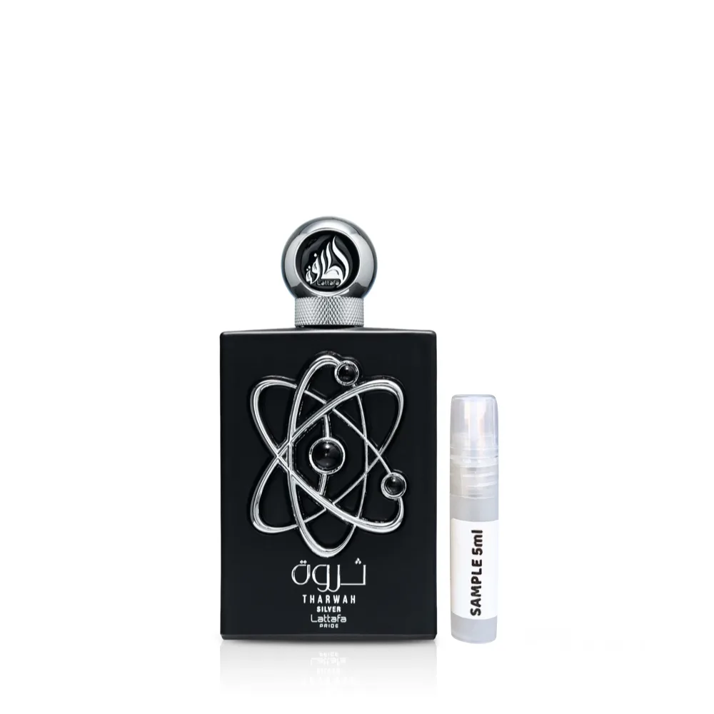Tharwah Silver Eau De Parfum 5ml by Lattafa Pride - Arabic Dubai Perfumes