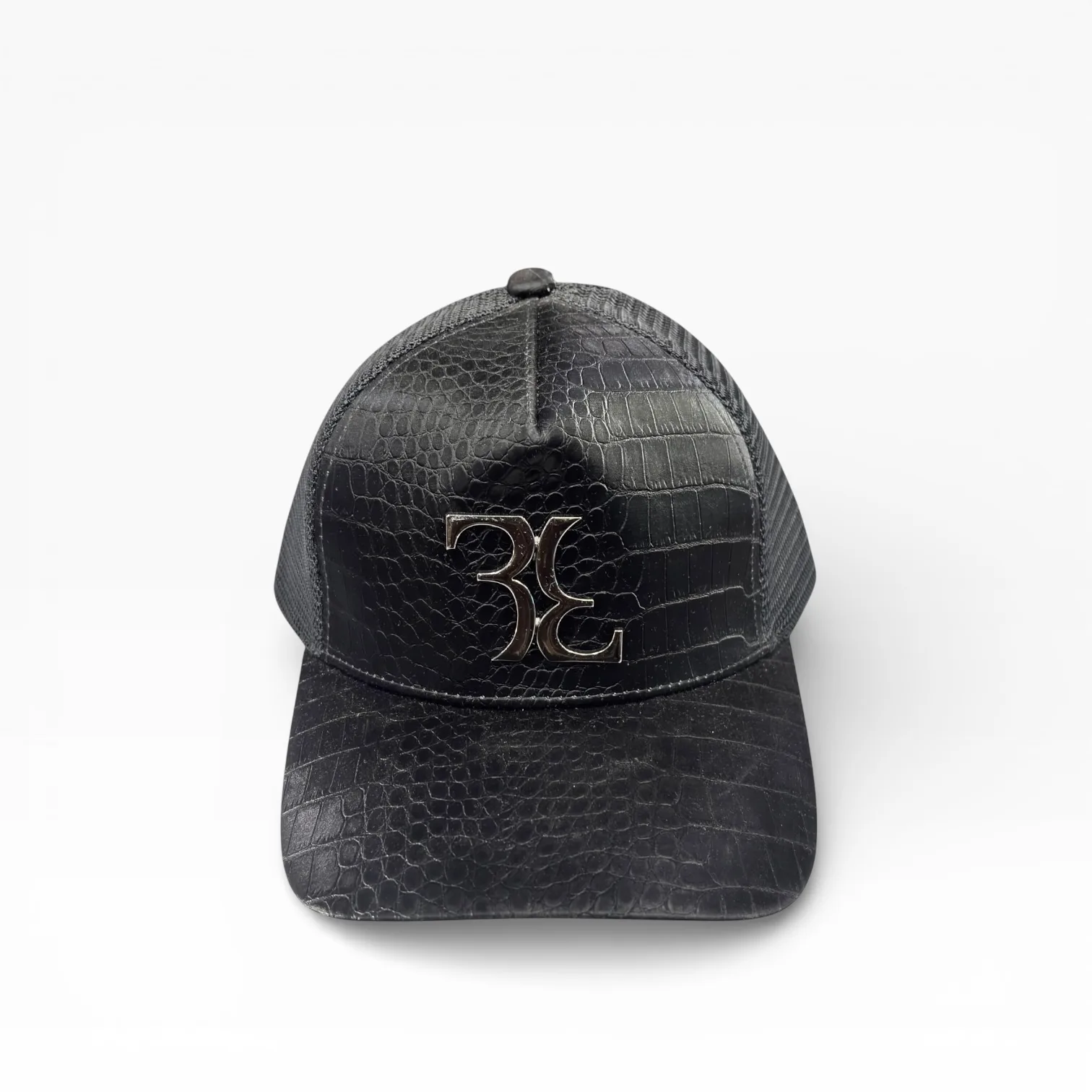 Onyx Crest Black Trucker Cap - Billionaire