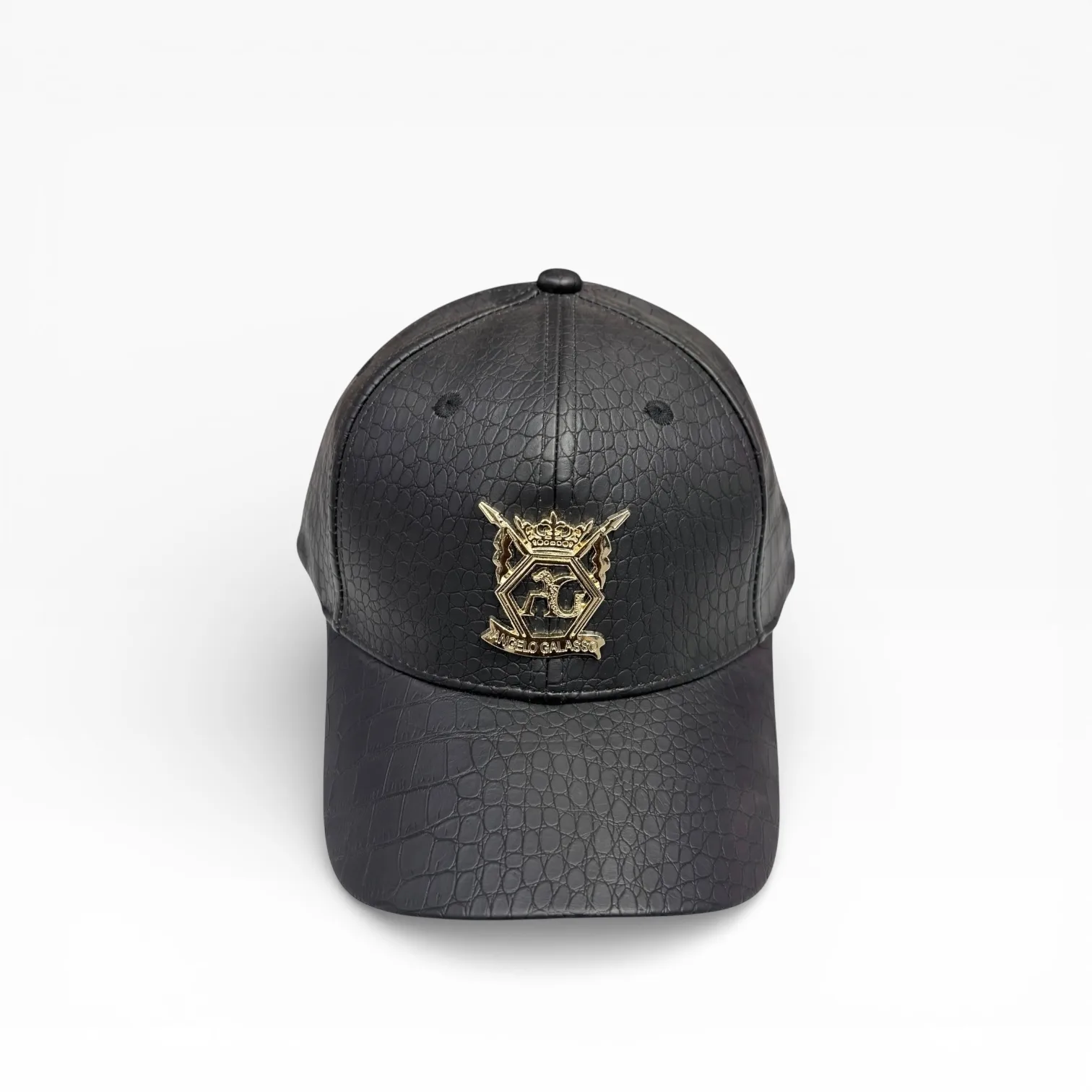 AG Golden Laurel Black Baseball Cap - Angelo Galasso