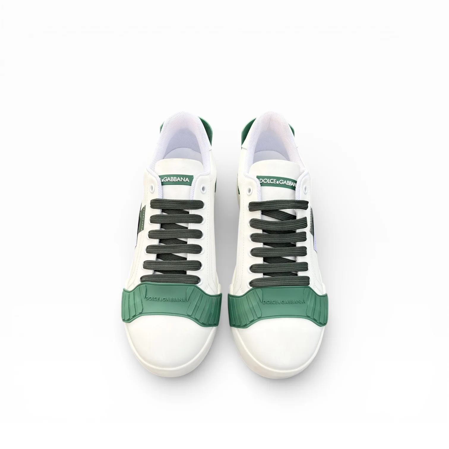 Dolce & Gabbana Verde Smeraldo White Sneakers
