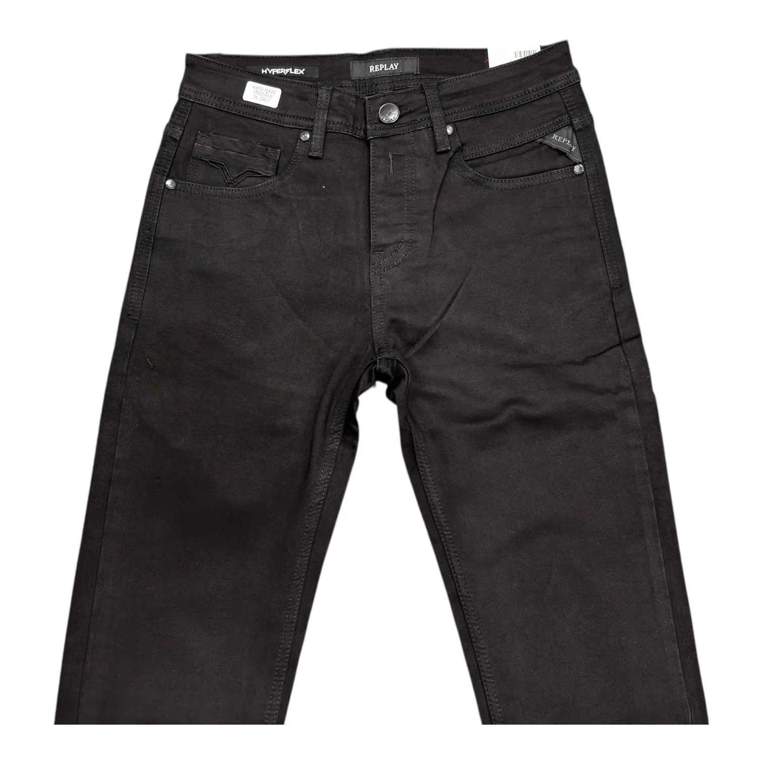Onyx Hyperflex Denim Jeans - Replay - Hyperflex White Weft Edition