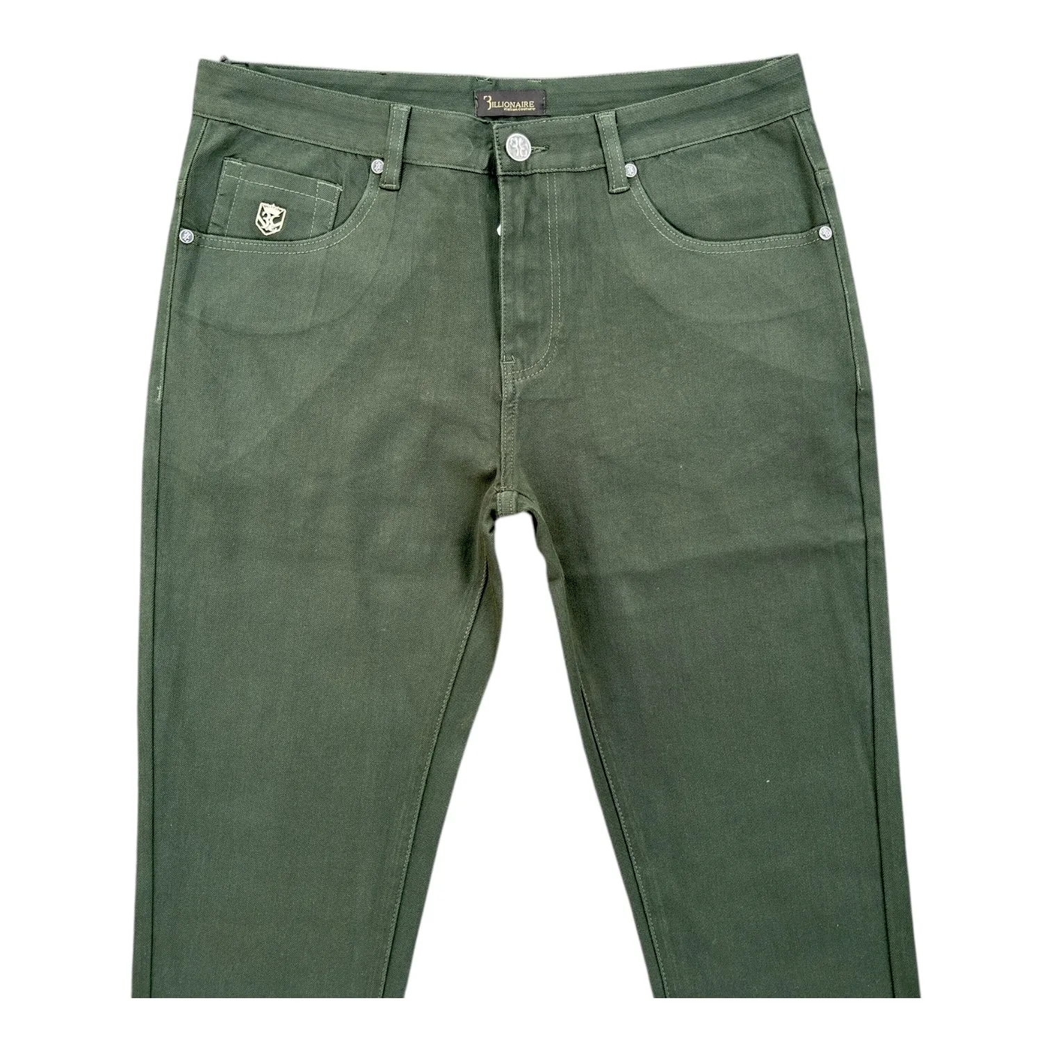 Emerald Crest Tailored Denim Jeans - Billionaire