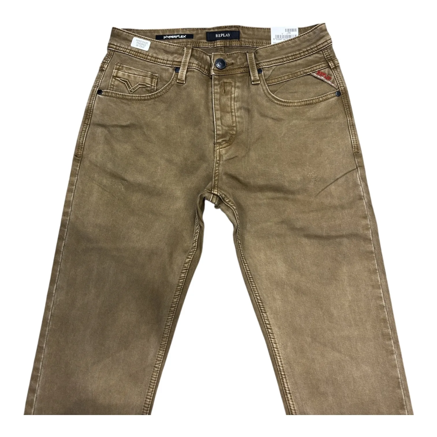 Dune Wash Hyperflex Denim Jeans - Replay - Hyperflex White Weft Edition