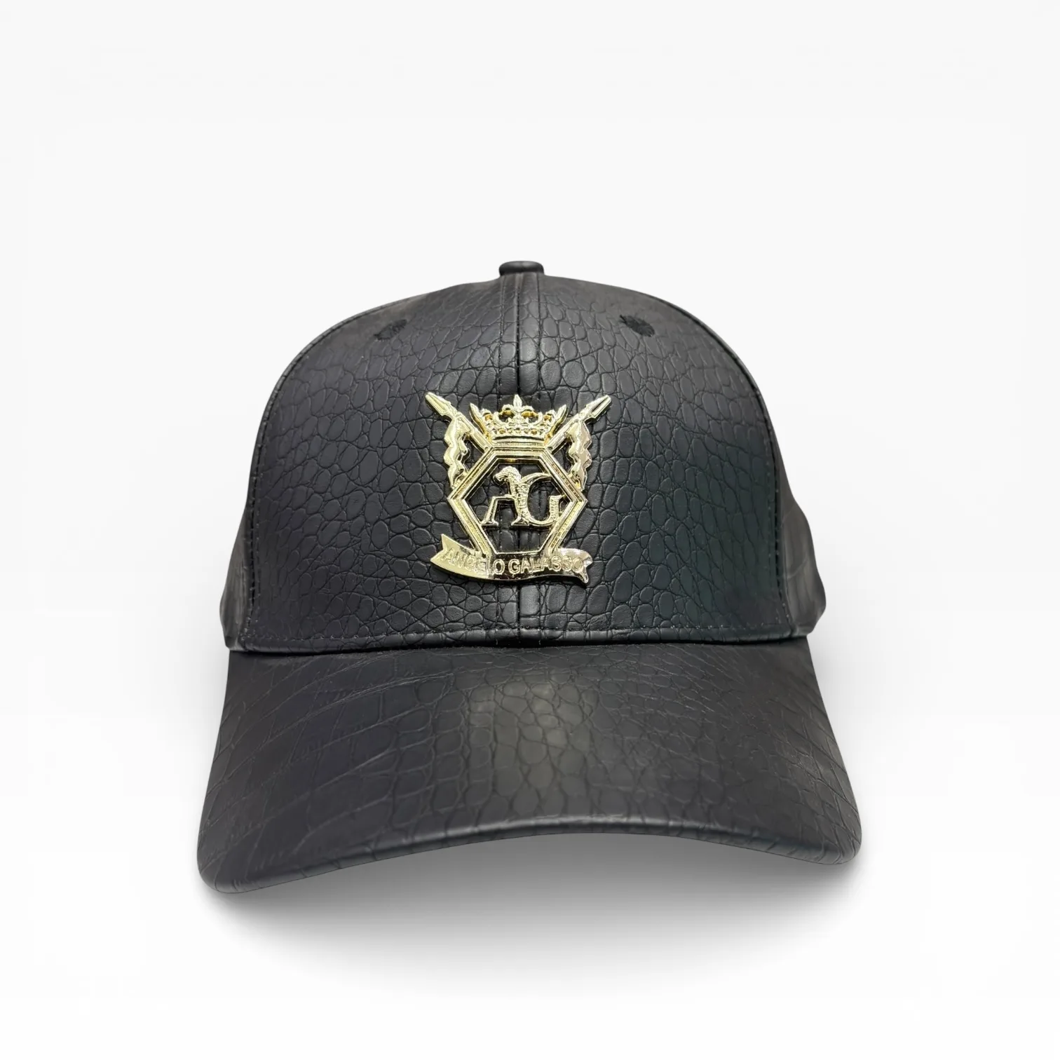 AG Golden Laurel Black Baseball Cap - Angelo Galasso