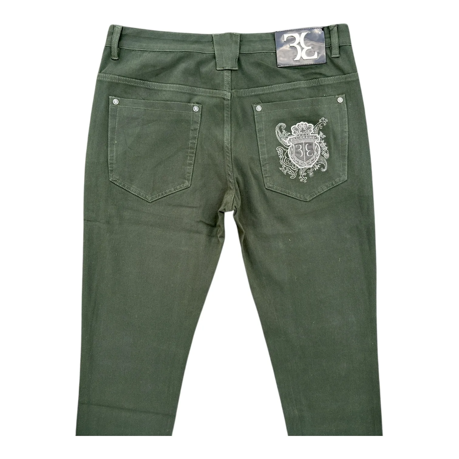 Emerald Crest Tailored Denim Jeans - Billionaire