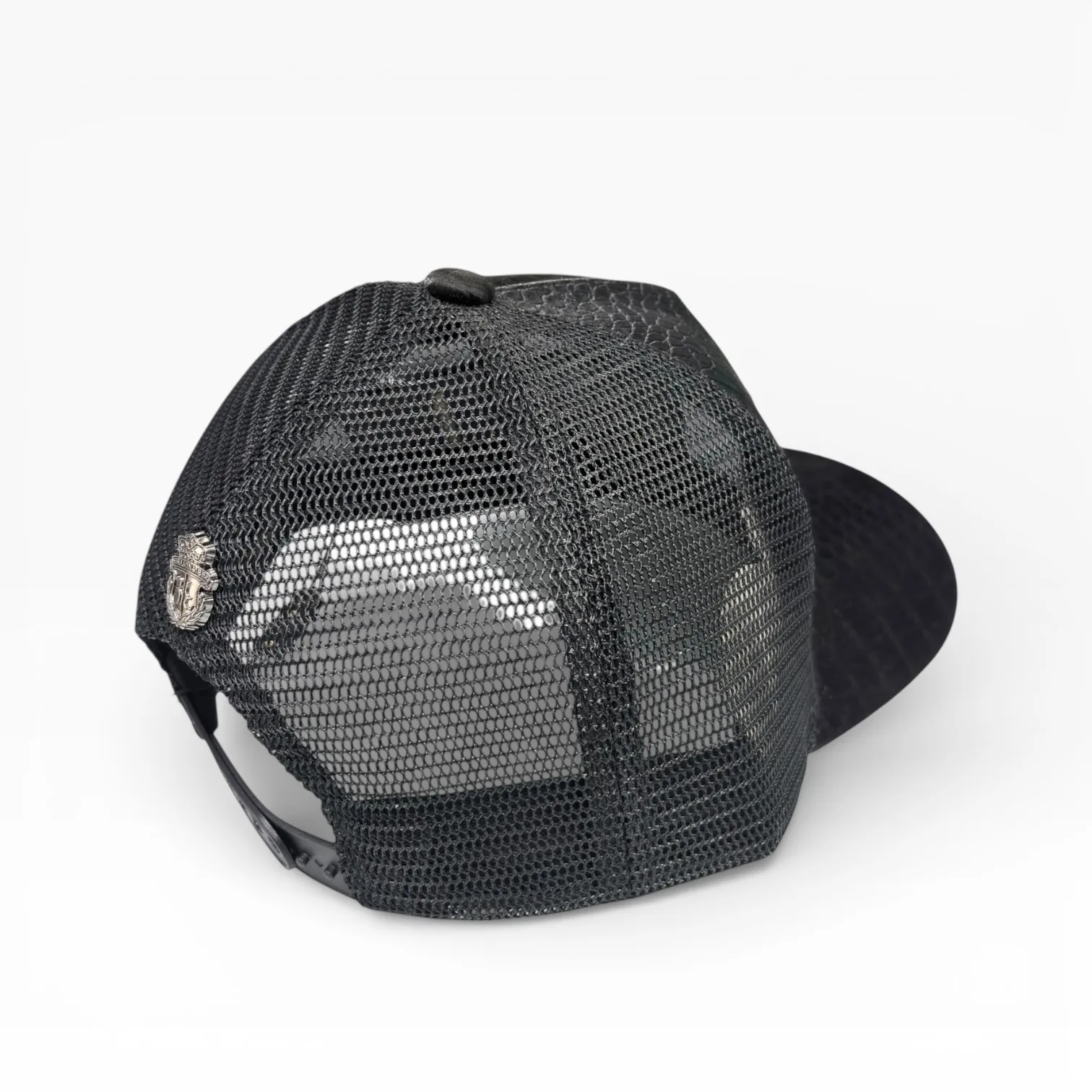 Onyx Crest Black Trucker Cap - Billionaire