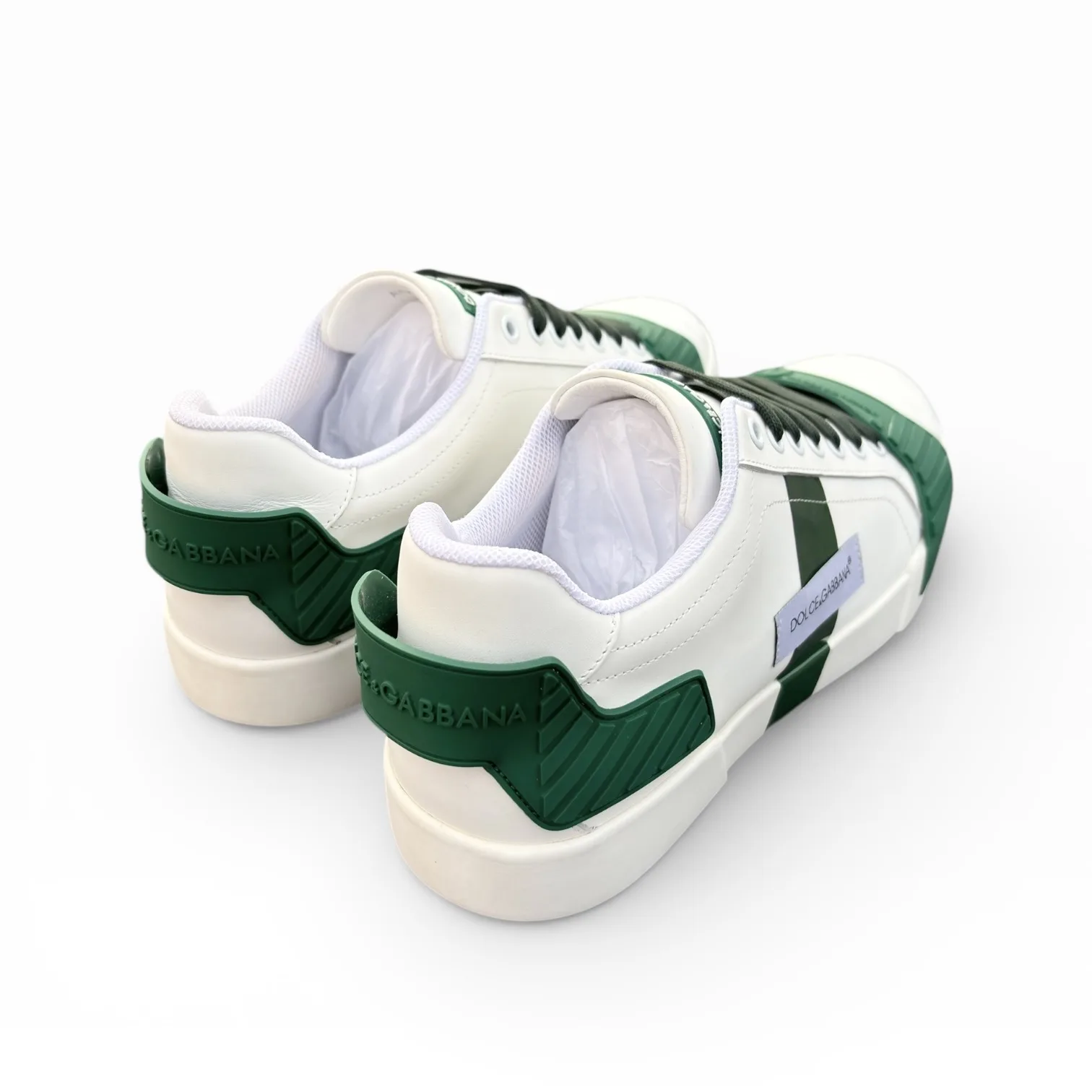 Dolce & Gabbana Verde Smeraldo White Sneakers