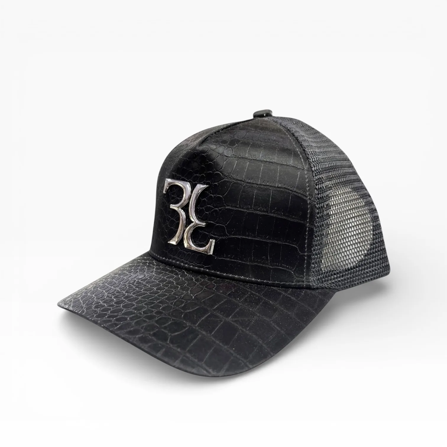 Onyx Crest Black Trucker Cap - Billionaire