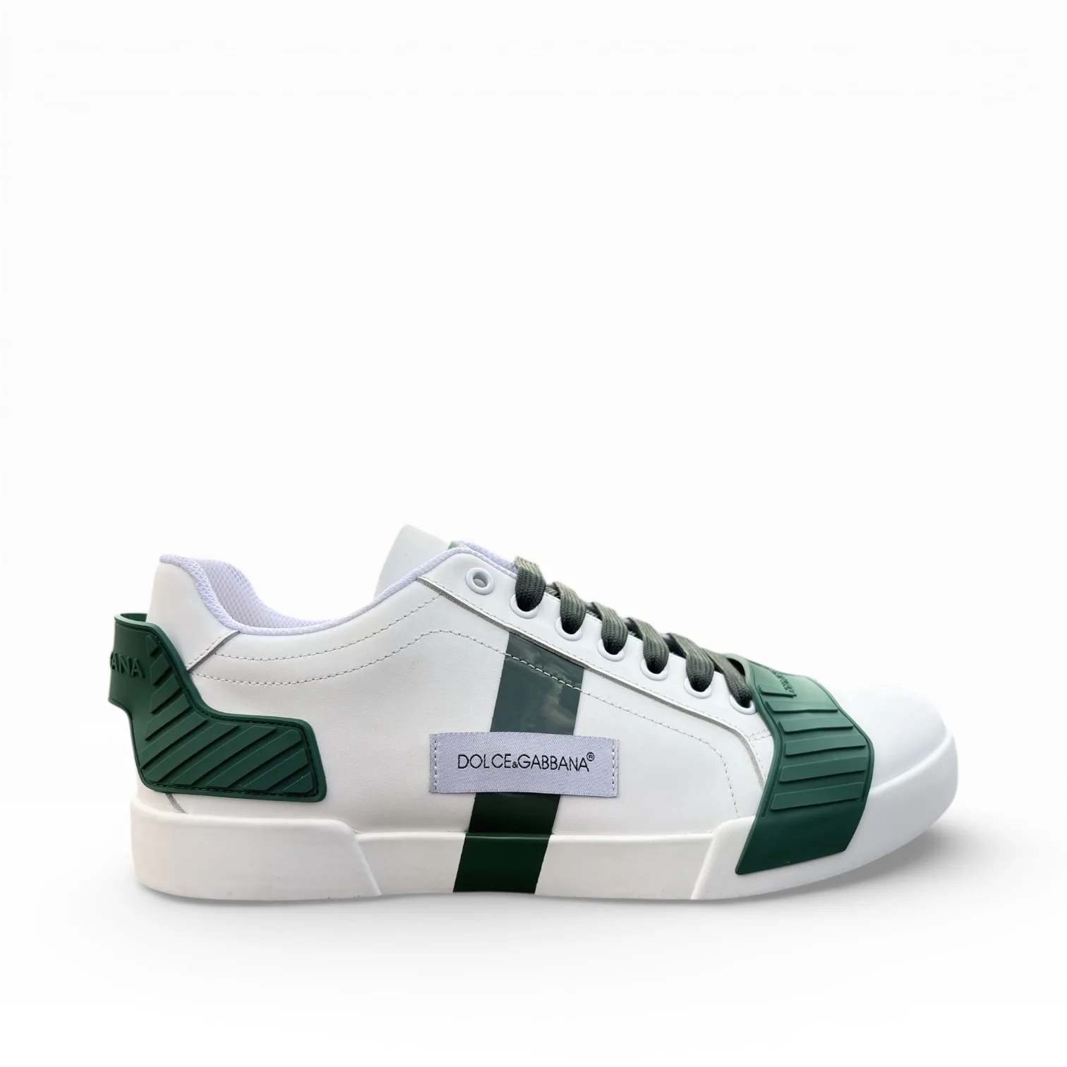 Dolce & Gabbana Verde Smeraldo White Sneakers