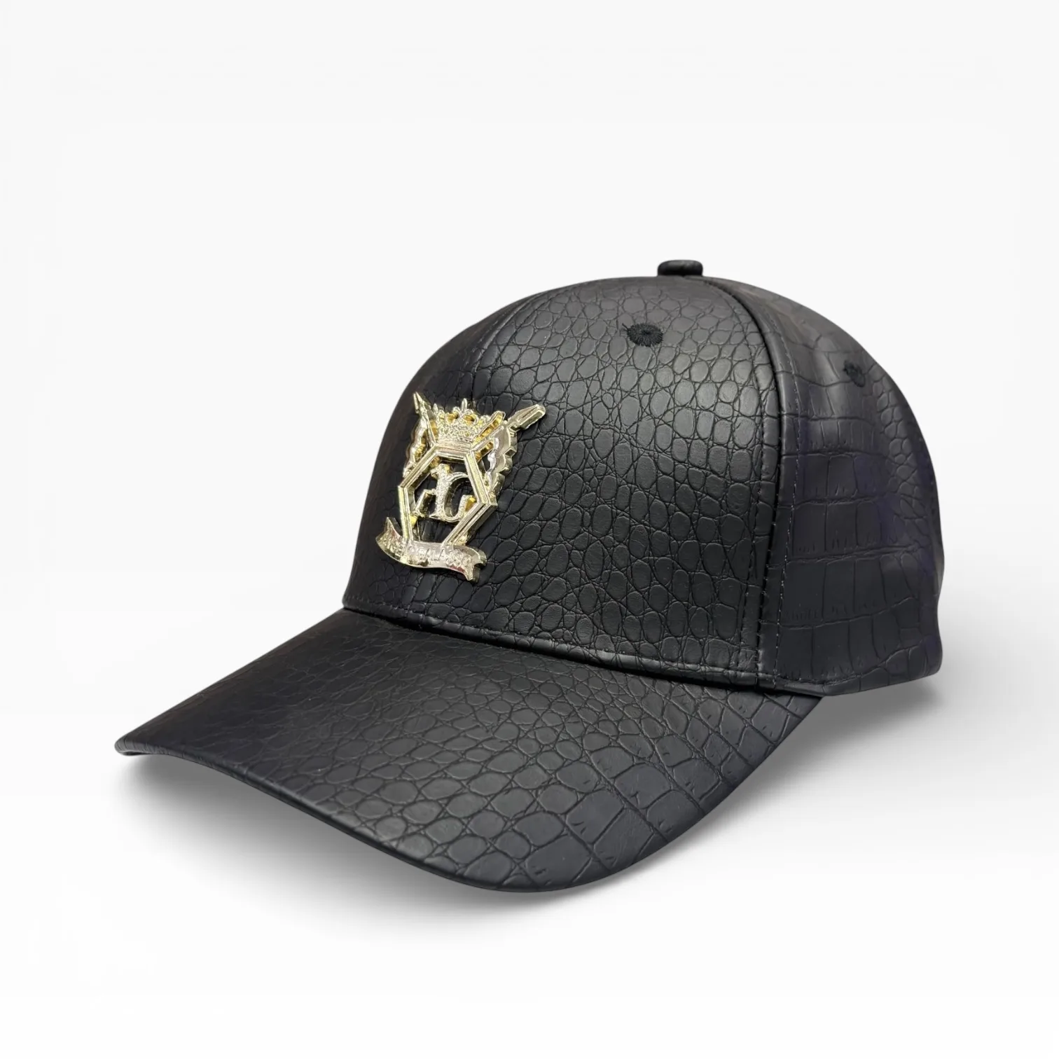 AG Golden Laurel Black Baseball Cap - Angelo Galasso