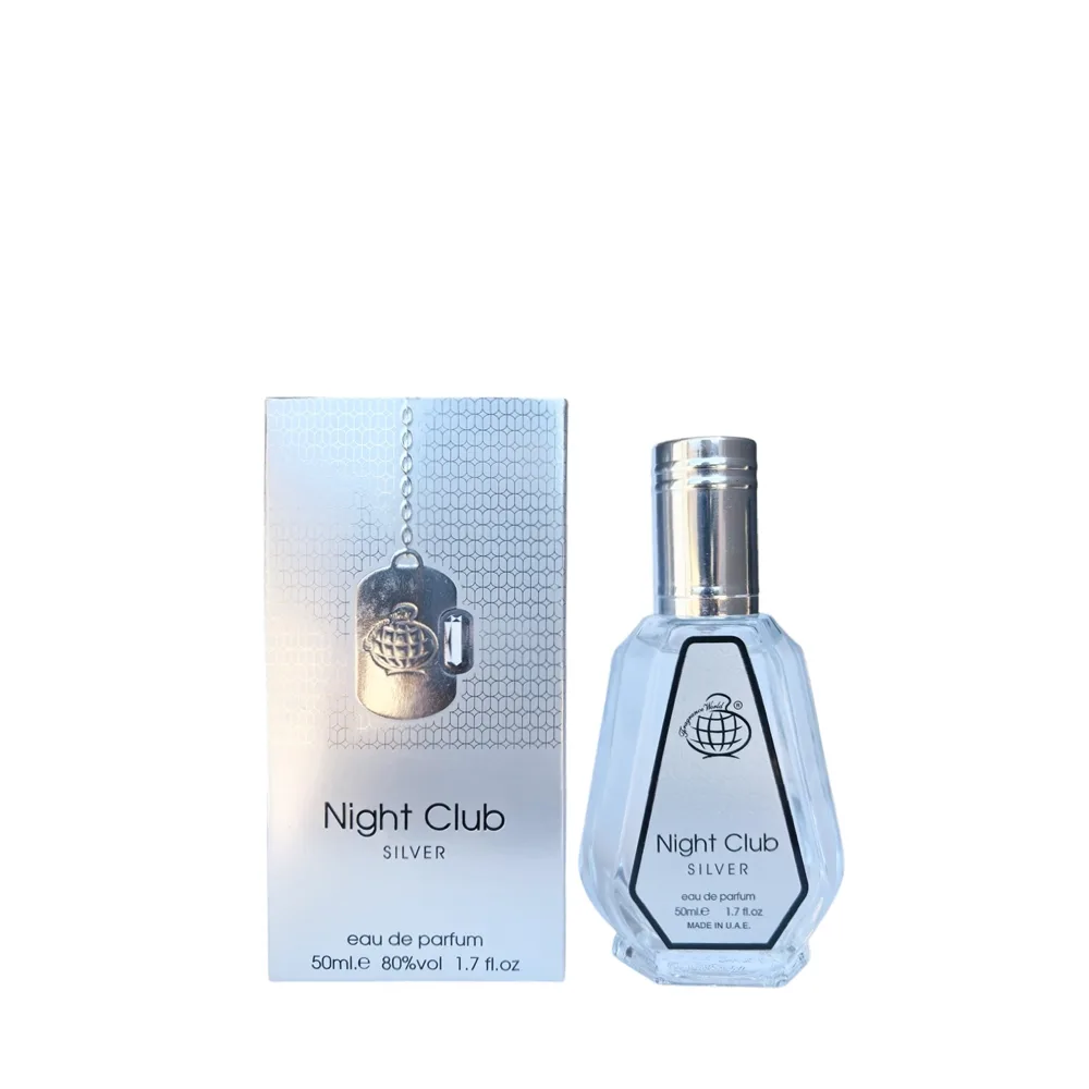 Night Club Silver Eau De Parfum 50ml by Fragrance World - Arabic Dubai Perfumes