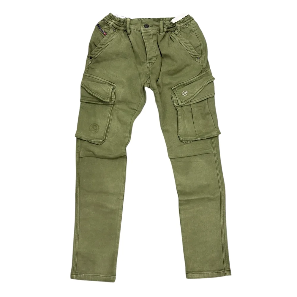 Field Agent Olive Cargo Slim Denim Jeans - Diesel