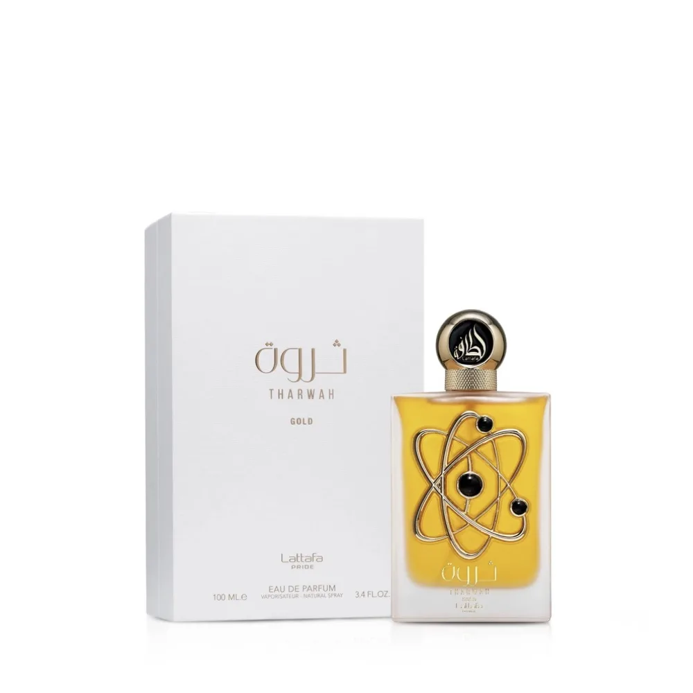Tharwah Gold Eau De Parfum 100ml by Lattafa Pride - Arabic Dubai Perfumes