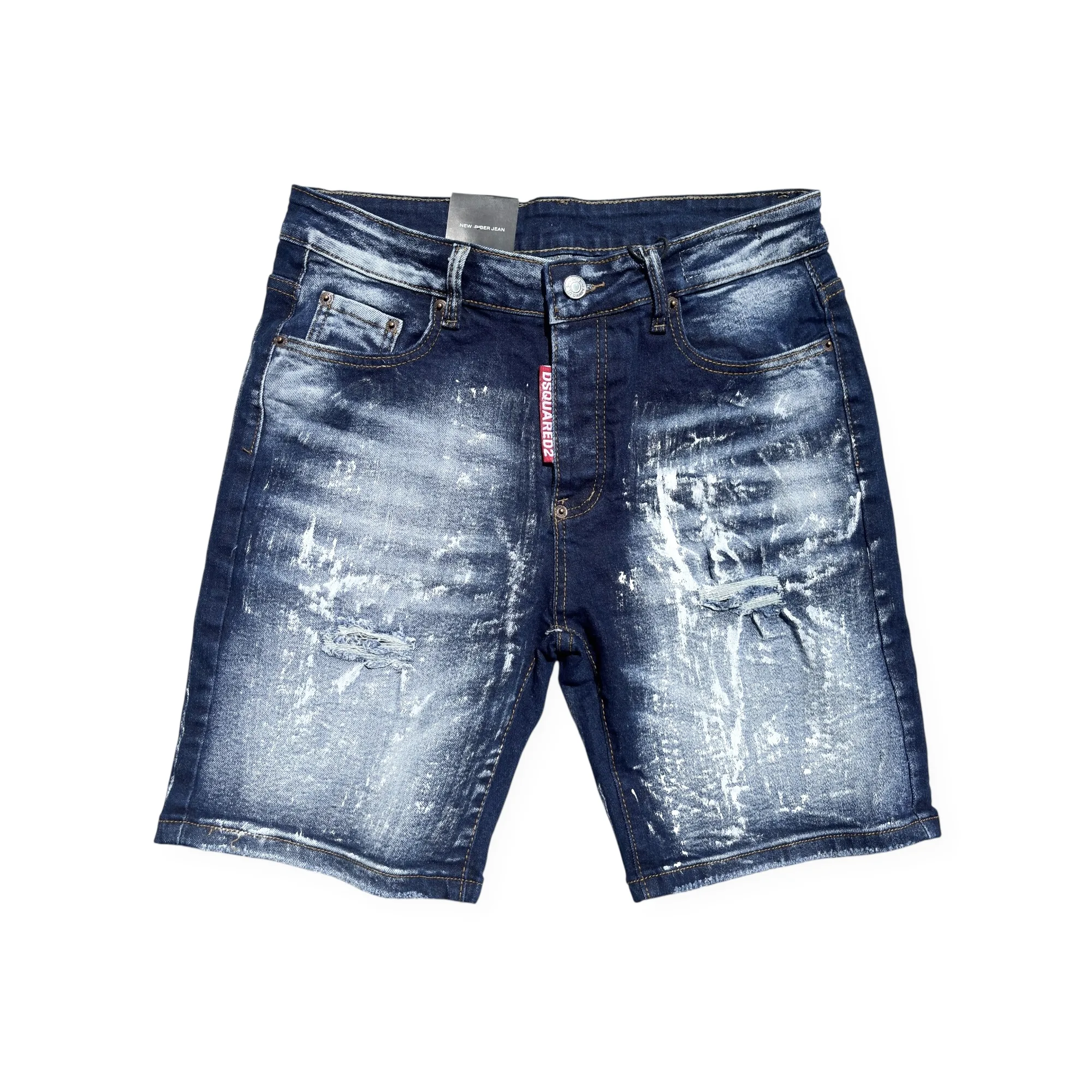 Arctic Maple Distressed Rider Denim Shorts - DSQUARED2
