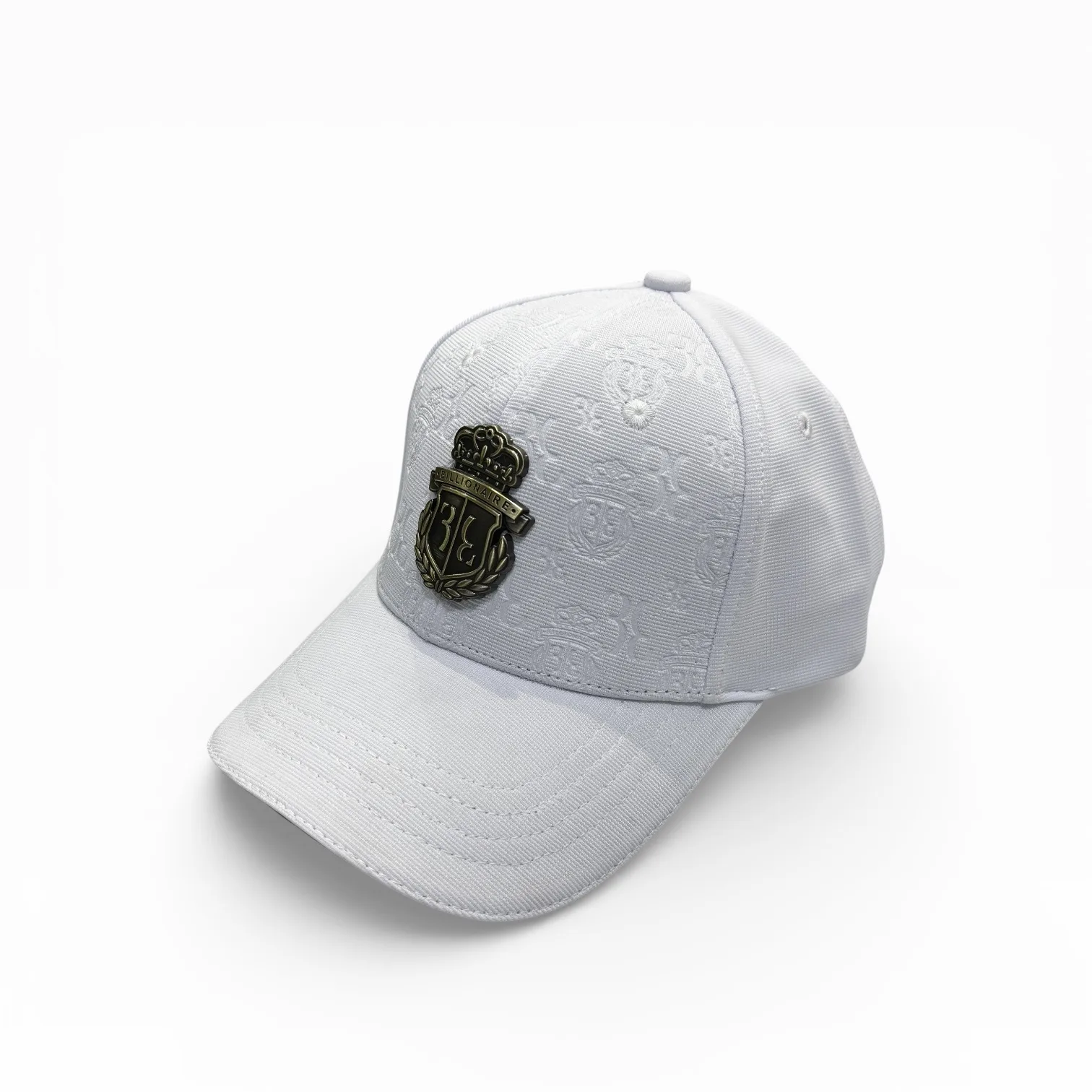 Sovereign Ivory Crest White Baseball Cap by Billionaire