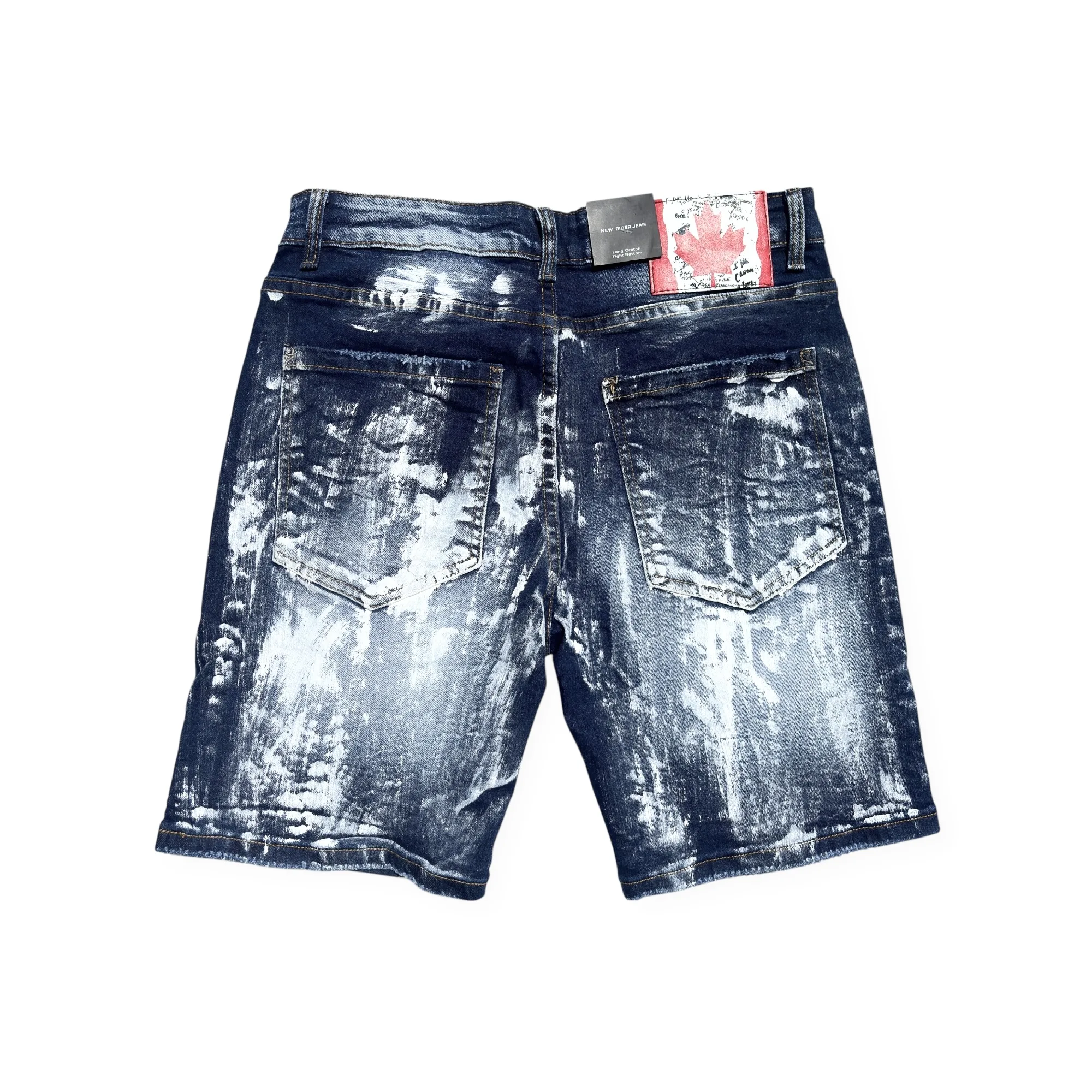 Arctic Maple Distressed Rider Denim Shorts - DSQUARED2