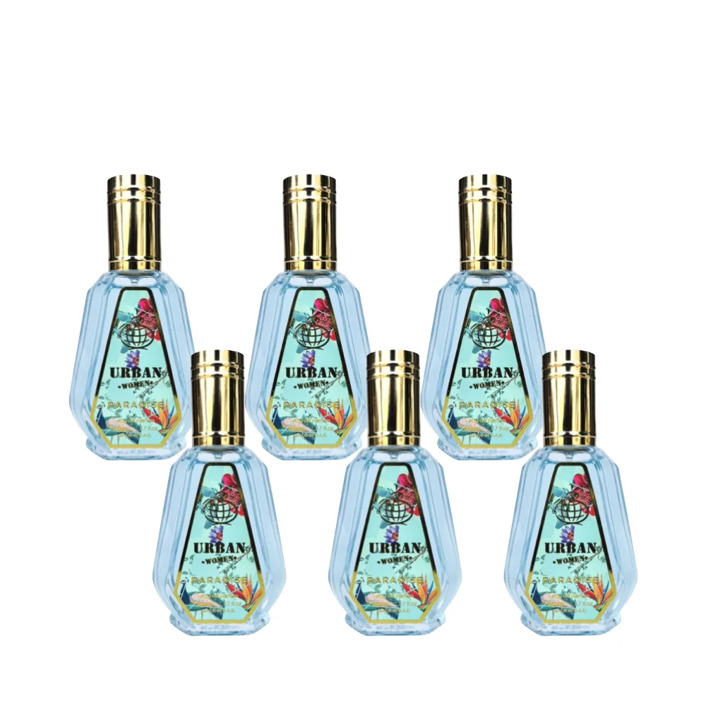 6-Pack Urban Women Paradise Eau De Parfum 50ml by Fragrance World - Arabic Dubai Perfumes