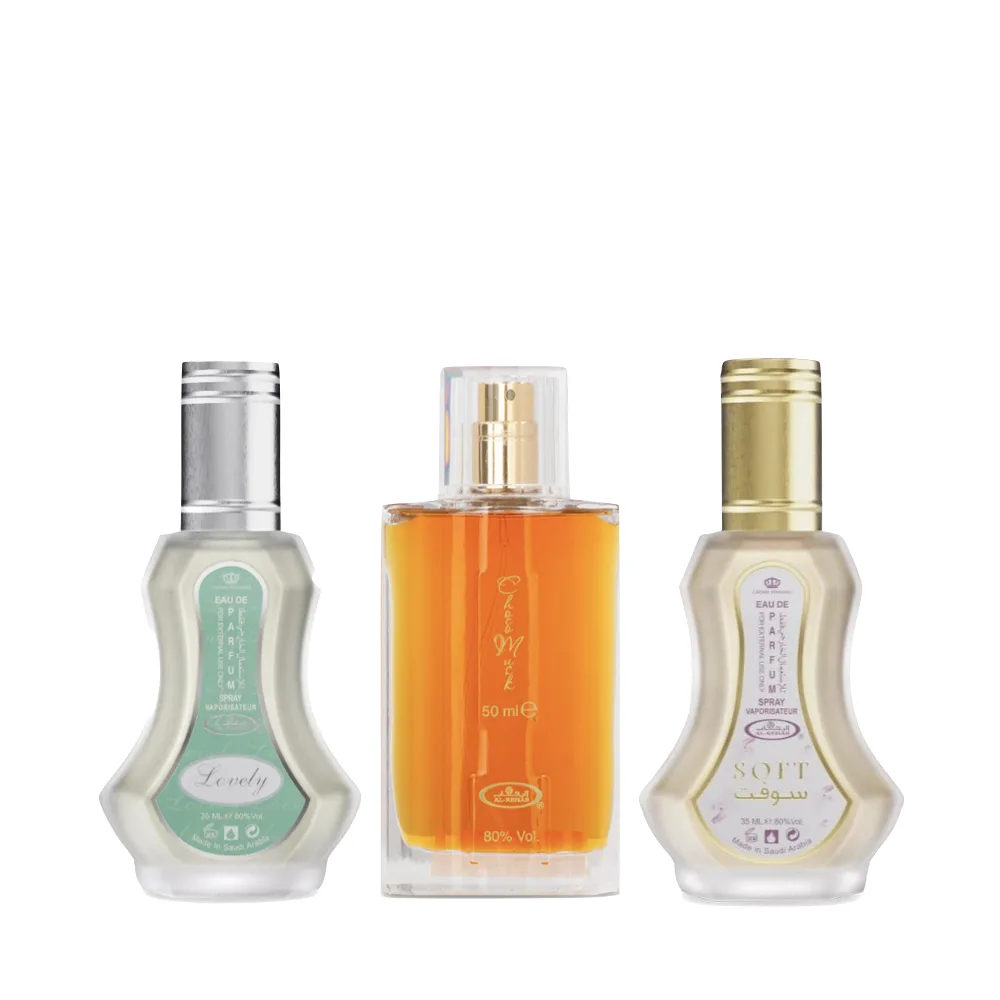 Al-Rehab Crown Perfumes Lovely + Choco Musk + Soft Eau De Parfum Combo - Arabic Dubai Perfumes