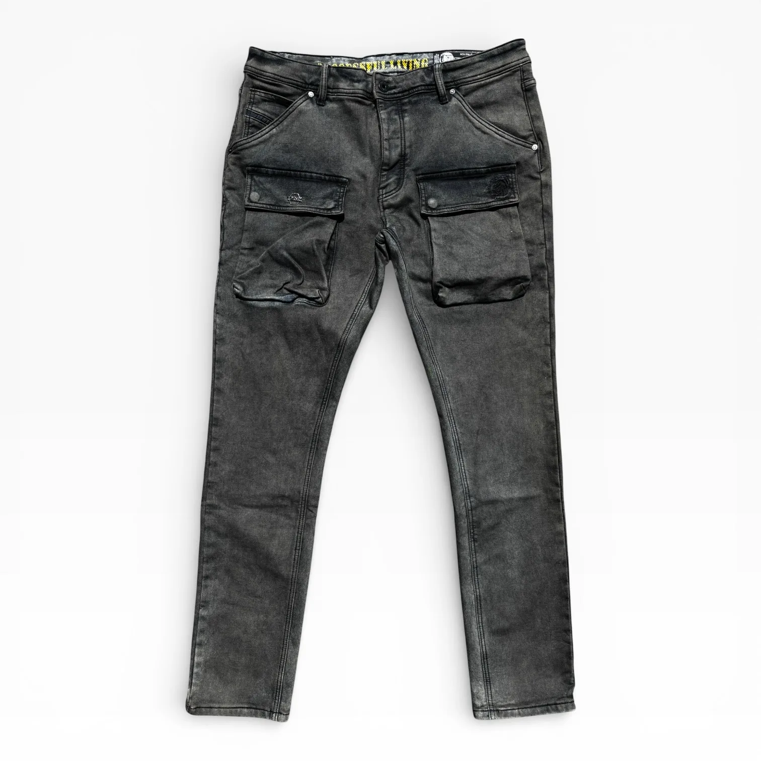 Carbon Rig Charcoal Slim Denim Jeans - Diesel