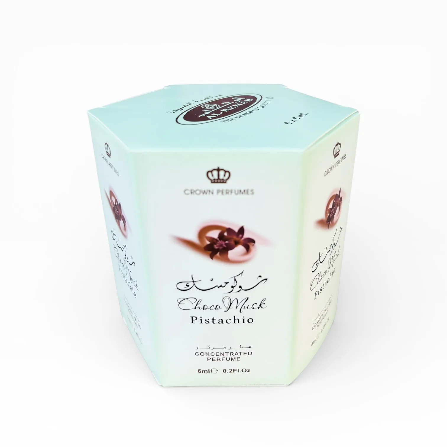 6-Pack Choco Musk Pistachio Crown Perfumes Oil Parfum 6ml by Al-Rehab