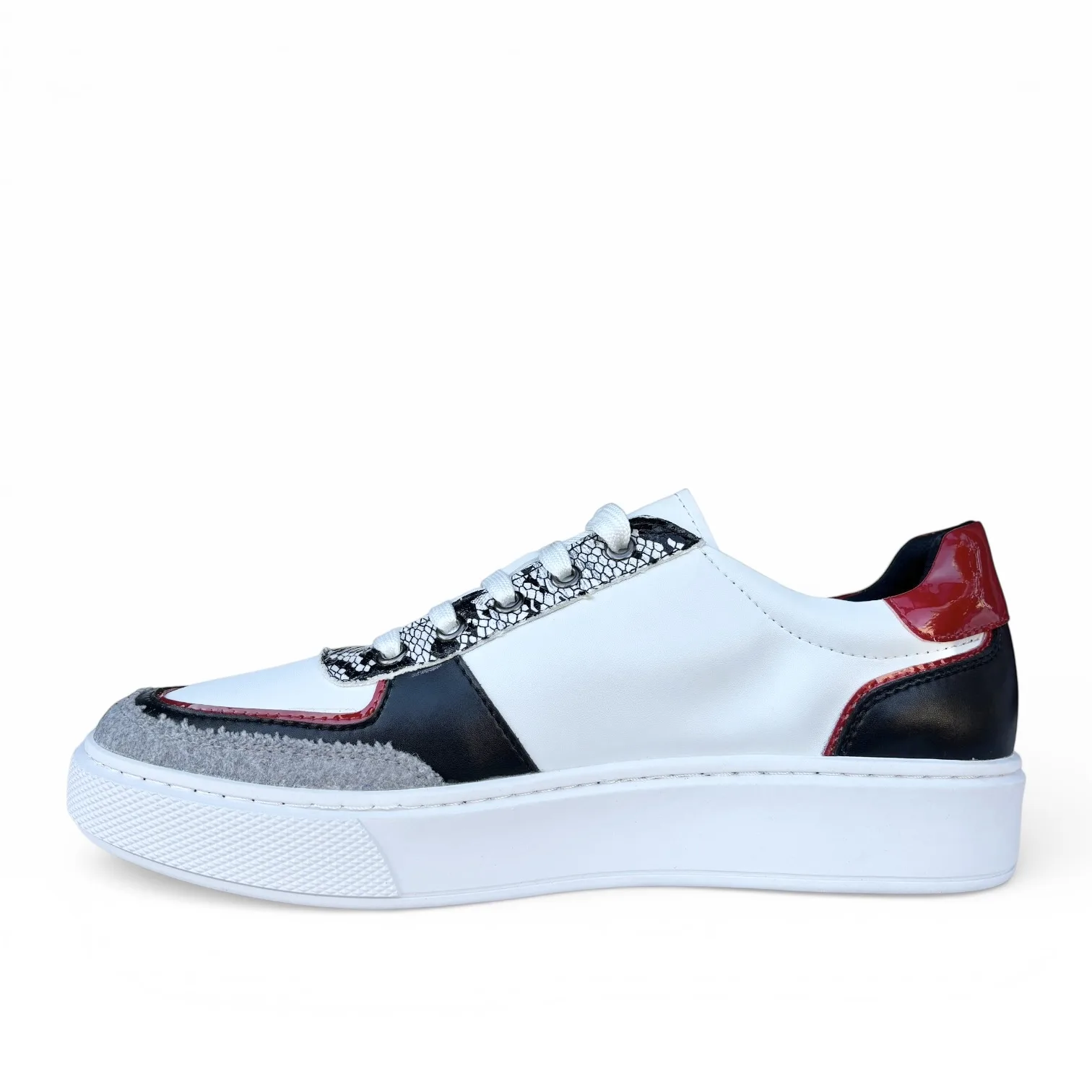 Raniera Fusion White Low-Top Sneakers by Roberto Raniera