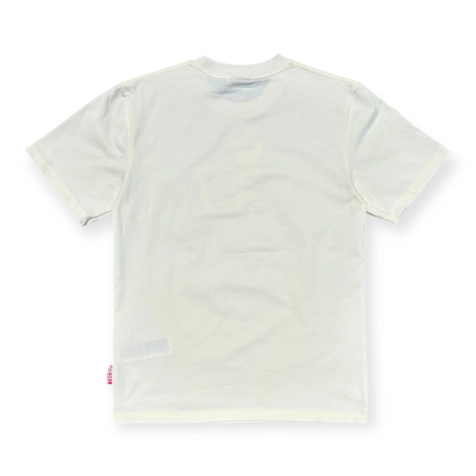 Silver Slate Logo Cream White Crew Neck T-Shirt - Diesel