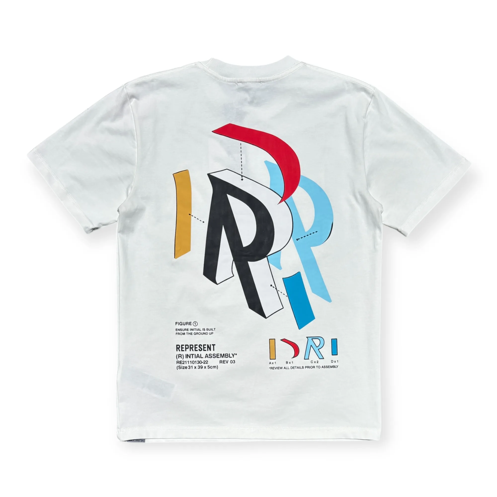 Assembly Manual White Crew Neck T-Shirt - Represent