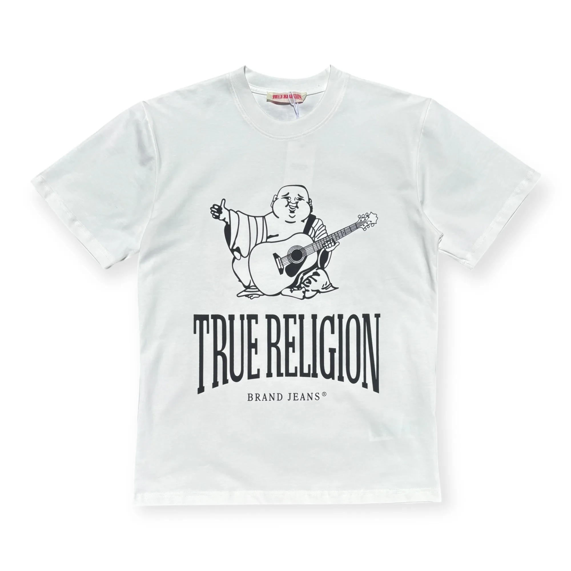 Acoustic Buddha White Crew Neck T-Shirt - True Religion