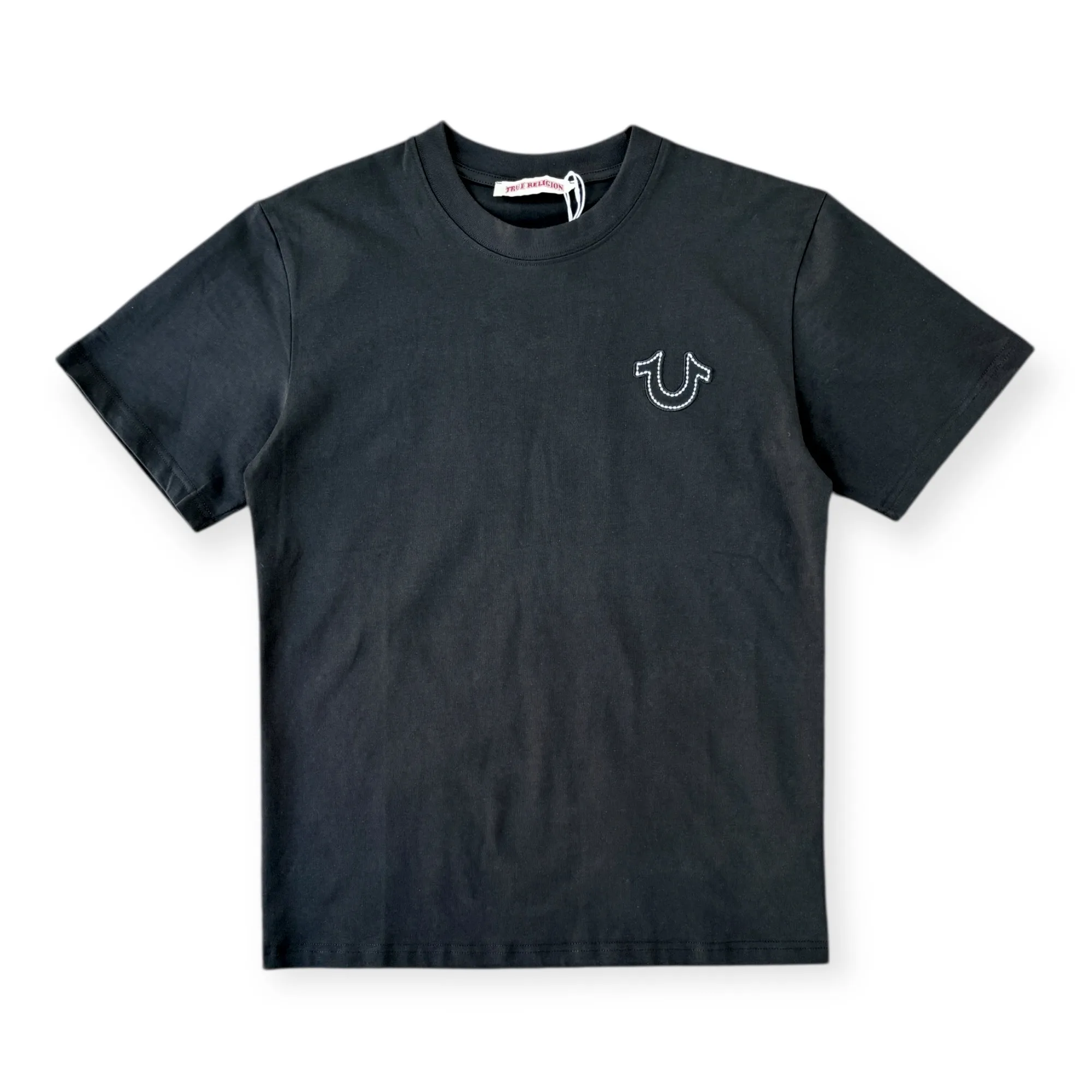 Varsity Logo Black Crew Neck T-Shirt - True Religion